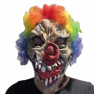 Scary Clown Mask Be Something Studio Vintage 1989 B.S.S.Halloween Fair Condition
